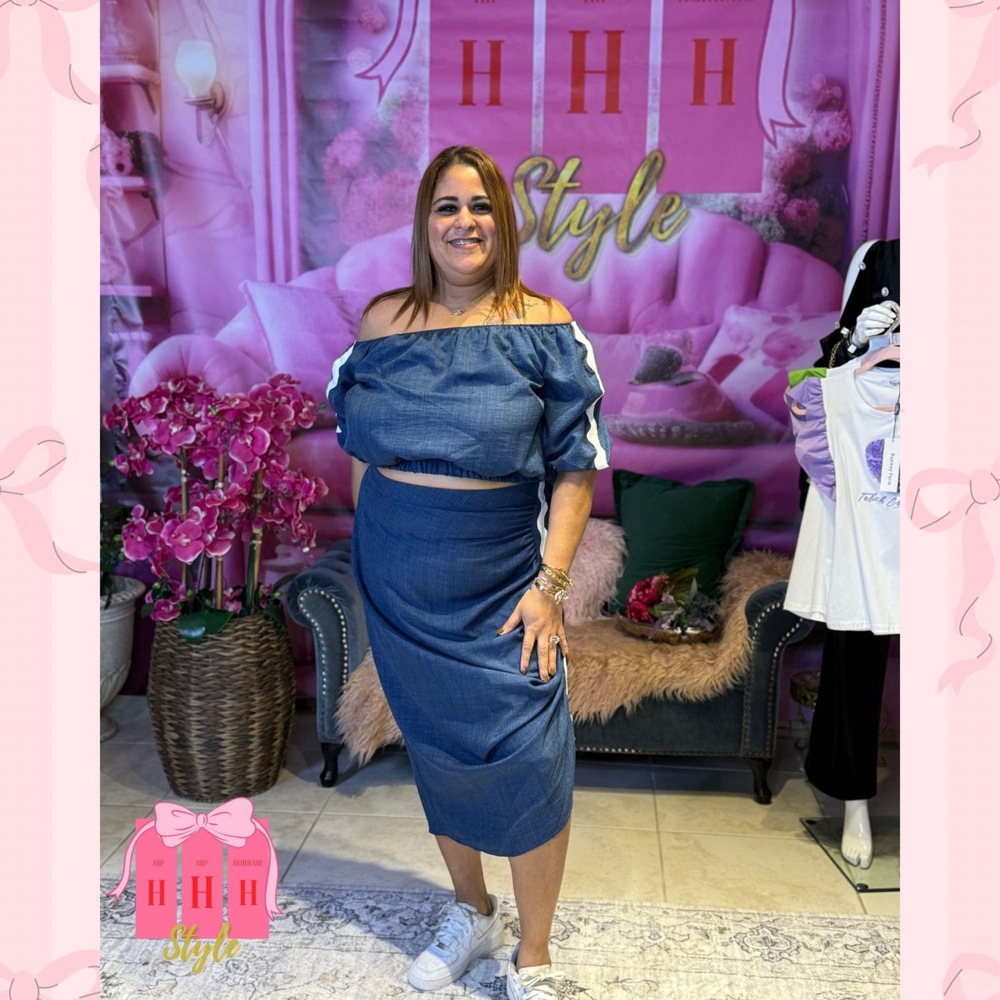 Nautical Skirt Set Plus