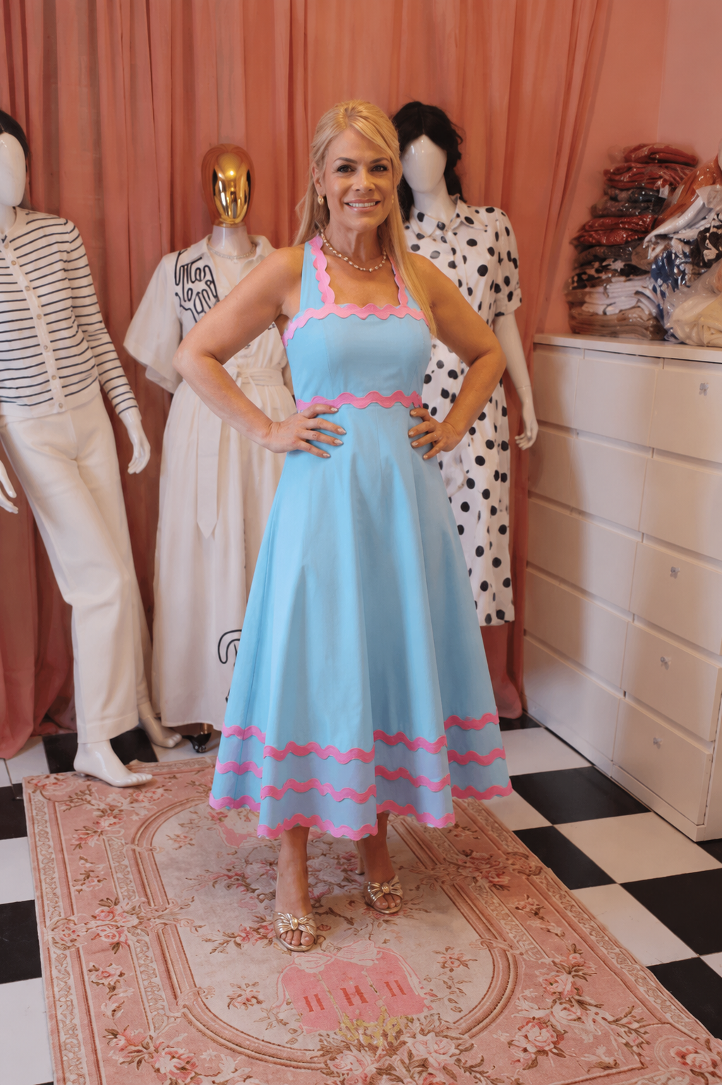 Sweet Waves Midi Dress