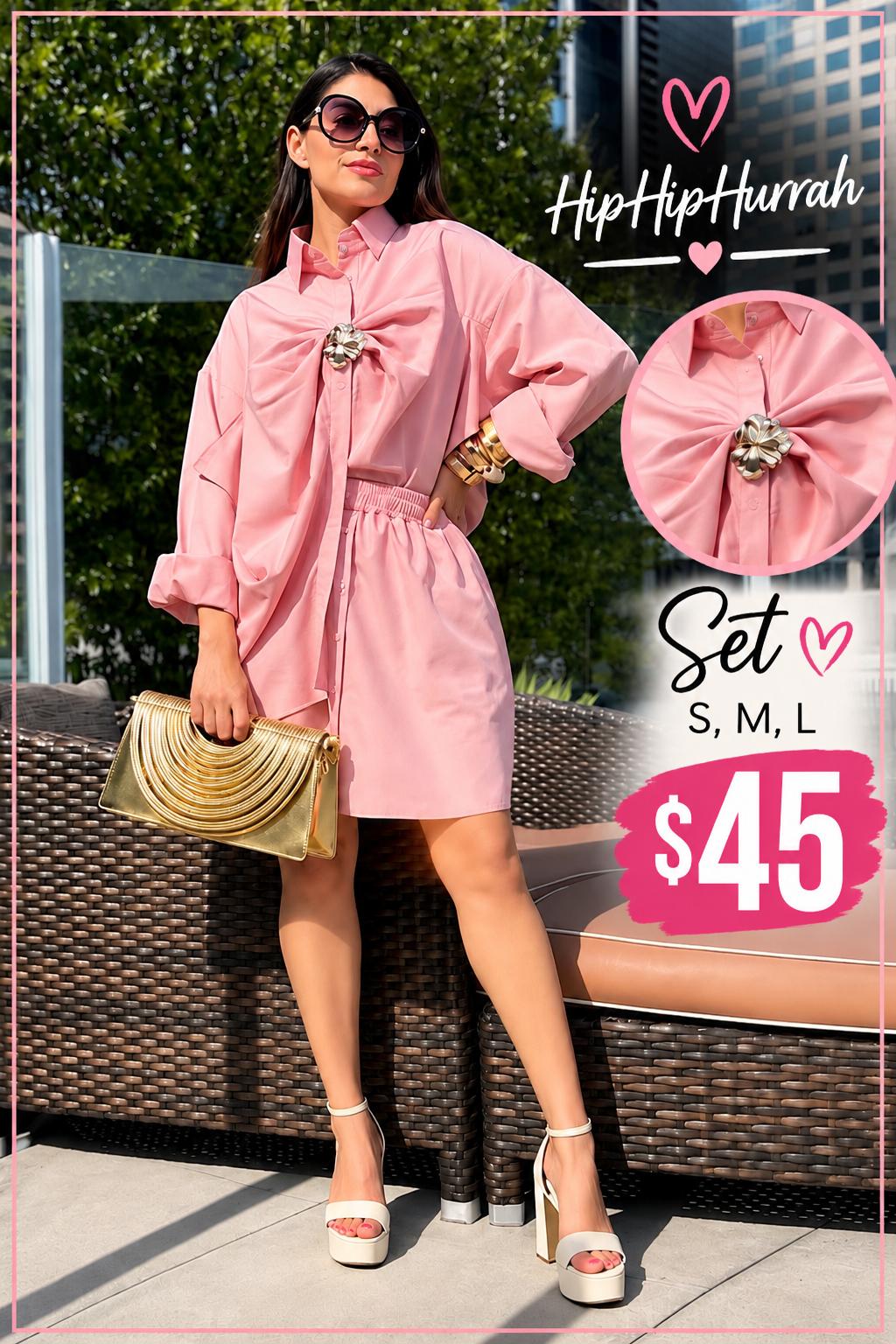 Blush Bow Set