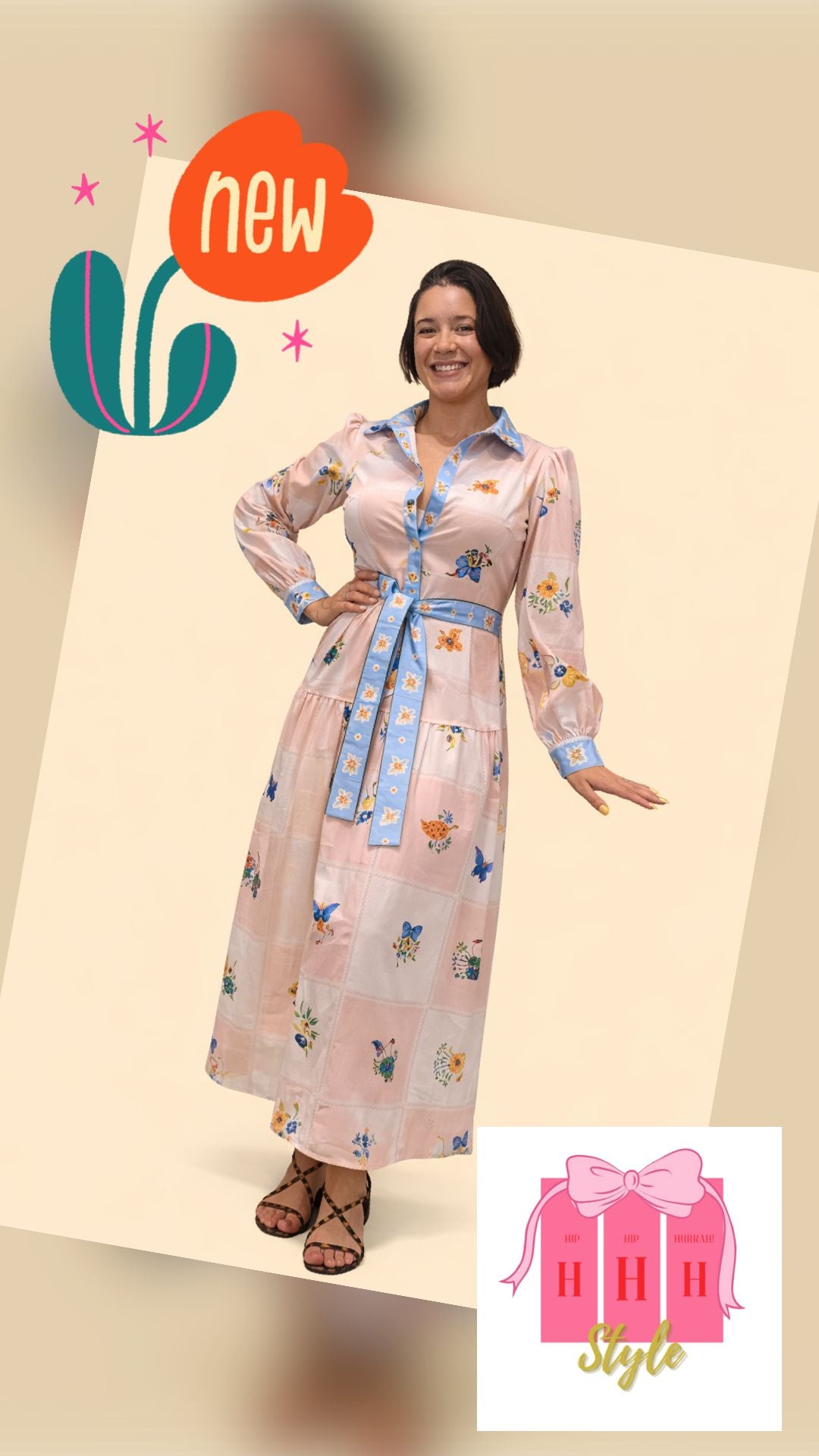 Soft Bloom Midi Dress