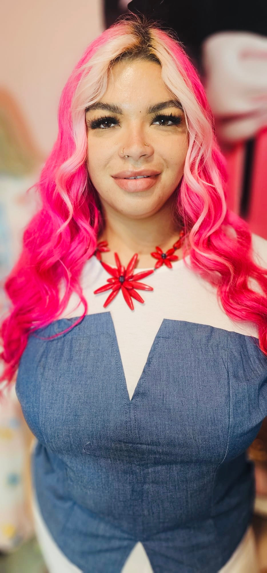 Scarlet Bloom Statement Necklace Set🌺