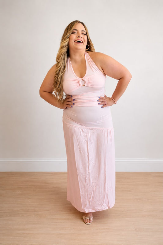 Blush Elegance Maxi Set