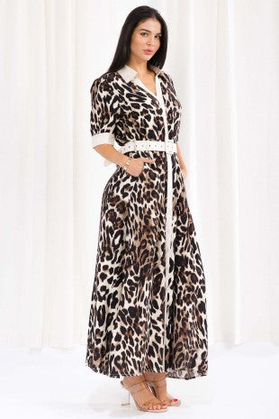 Maxi Animal Print Dress