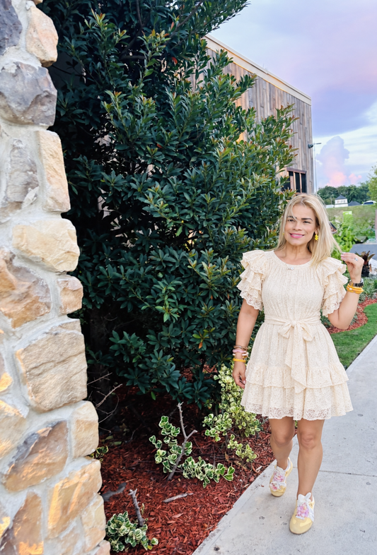 Marfil Ruffles Dress