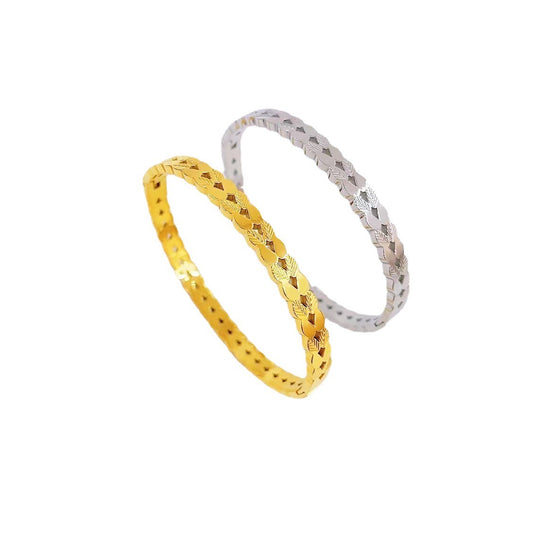 Pulsera Rigida de Hojas al Relieve