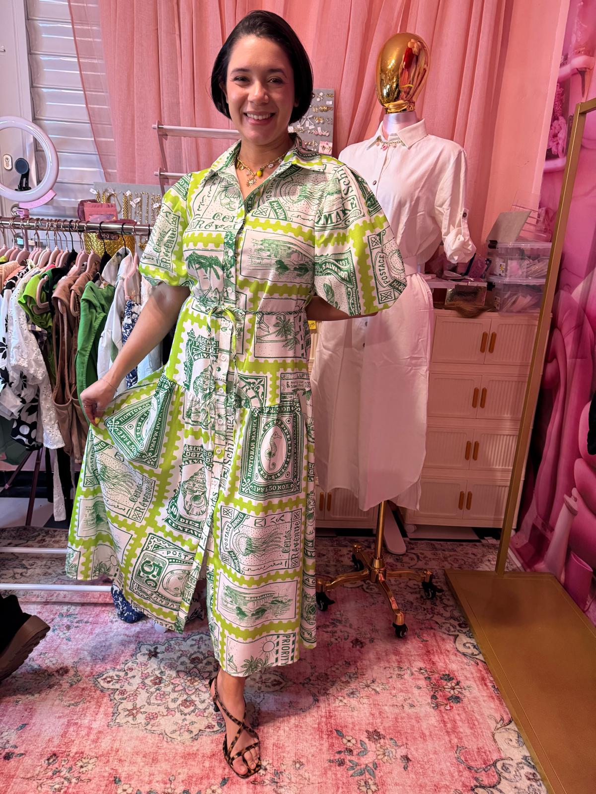 Lime Heritage Dress