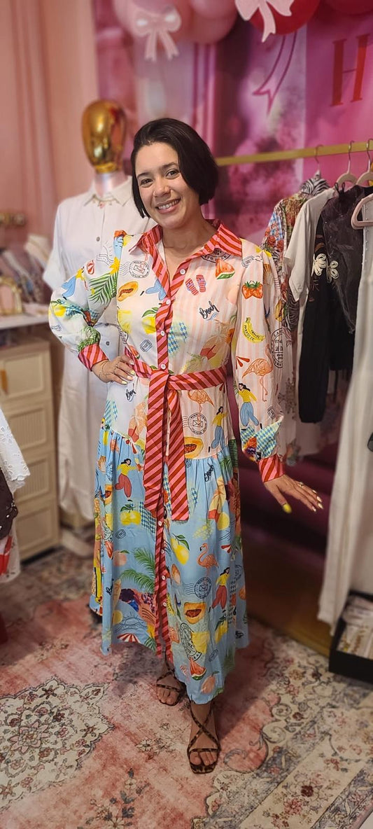 Tropical Story Midi Dress