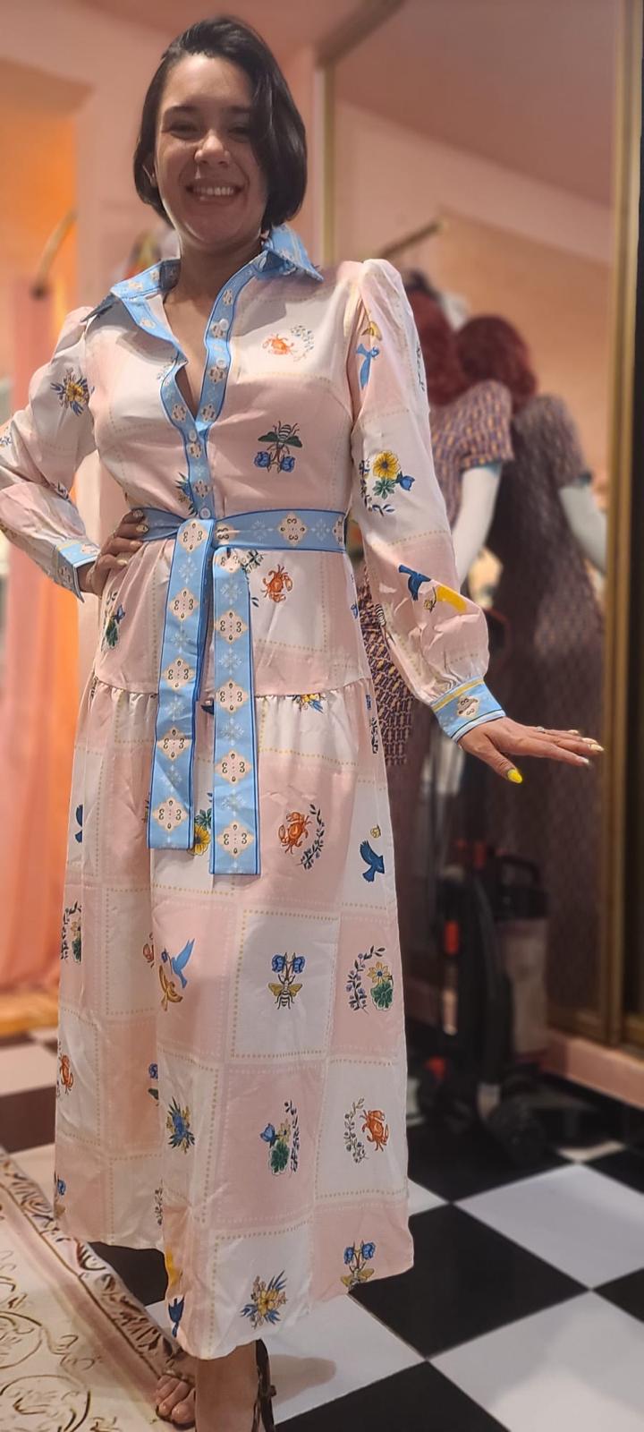 Soft Bloom Midi Dress